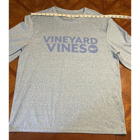 Vineyard Vines Long Sleeve Performance Space Dye Blue Tee T-shirt Men's M Medium - Picture 8 of 11